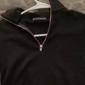 black zip brandy top